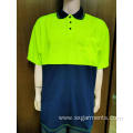 Men's pique safety polo shirt short sleeve